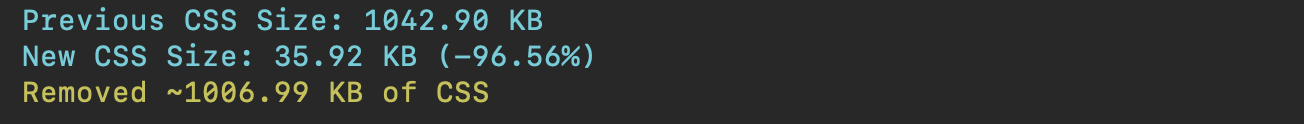 Terminal css reductions
