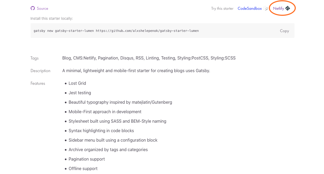 Another example of the deploy to Netlify button or link