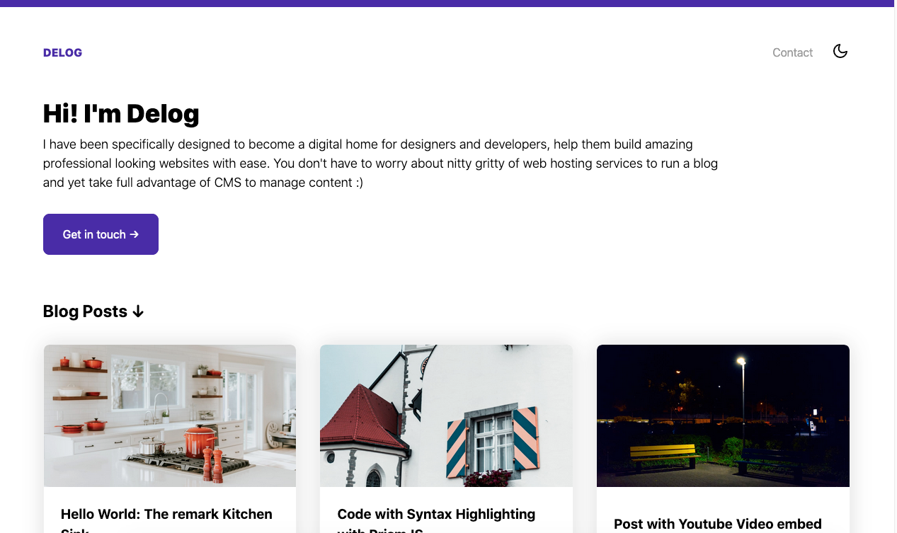 What the website looks live