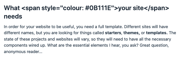 An example of the alternative using HTML rather than Markdown Syntax